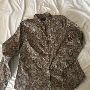 Paisley Button-Up Shirt in Multicolor